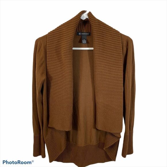 INC Open Front Ribbed Collar Knit Sweater Small - Picture 7 of 12